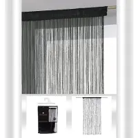 Atmosphera Draadgordijn - 90 x 200 cm - Zwart