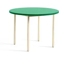 HAY Tafel Two-Colour Ivory Powder Coated Steel Frame Green Mint Ø105 x H74 cm