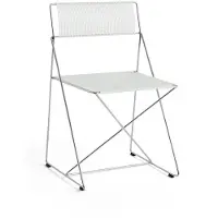 HAY Stoel X-Line Chair Chromed Base Indoor 2.0 Chalk White