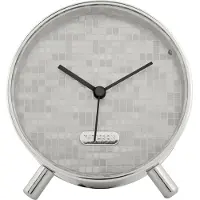 Karlsson Wekker Disco - Zilver - Ø11cm - Scandinavisch - Wekker voor slaapkamer - Wekkers