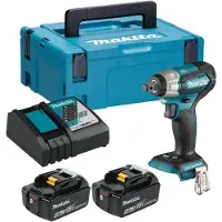 Makita Schlagschroefmachine 18V LXT, 180 Nm, 1/2", (2x5,0 Ah) in MAKPAC - DTW181RTJ