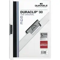 Durable klemmap DURACLIP, A4, kunststof, met clip, wit