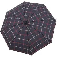 Doppler Opvouwbare Paraplu Blauw Geruit - Carbon - Dsn 100 cm - Opgevouwen 29 cm - Doppler