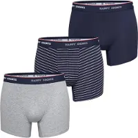 Happy Shorts 3-pack boxershorts heren maritim gestreept
