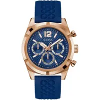 GUESS Analoog horloge 'GS Resistance' donkerblauw / rose-goud
