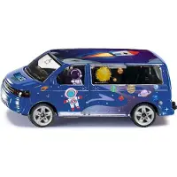 Siku 6509, knutselset Style my , VW T5 "Astronaut", speelgoedauto, metaal/kunststof, blauw, incl. stickervel voor individuele vormgeving, achterklep kan open