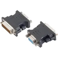 S-Conn Beeldschermadapter (DVI-I stekker naar VGA-aansluiting) (DVI, VGA), Data + Video Adapter, Zwart