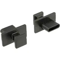 DeLOCK USB Type-C stofhoes, 10 stuks (Stekkers en connectoren), Kabelaccessoires, Zwart
