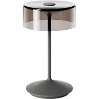 Sigor Numotion LED oplaadbare tafellamp, grafiet, glas, IP54, dimbaar Numotion,, alu / grijs / zink, Woon-/ Eetkamer, Glas, Modern