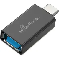 MediaRange MRCS216 Universaler USB-A auf USB-C Adapter schwarz