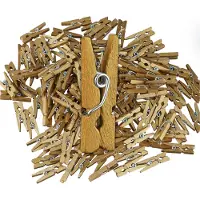 Relaxdays 400x mini houten nietjes