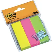 Post-It Indexen Rechthoekig 2,5 x 7,6 cm Kleurenassortiment 3 Stuks à 100 Strips