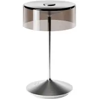 Sigor Numotion LED oplaadbare tafellamp, zilver, glas, IP54, dimbaar Numotion,, chroom / zilver, Woon-/ Eetkamer, Glas, Modern