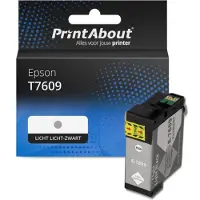 PrintAbout Huismerk Epson T7609 Inktcartridge Licht licht-zwart