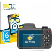 BROTECT - Screenprotector voor Kodak Pixpro AZ528 - Folie Beschermfolie transparant 6 Stuks