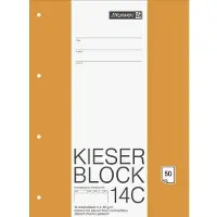 Brunnen Kieserblock 14C Schrijfblok A4 Blanco Gelijmd Papier Niet geperforeerd 50 Vellen