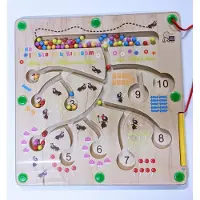 WEPLAY Magnetisch Labyrint Bord Mieren – Educatief Speelgoed voor Fijne Motoriek en Kleurherkenning (31 × 31 cm)