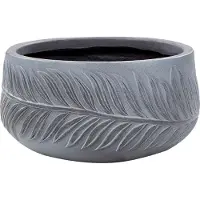 Beliani FTERO - Bloempot - Grijs - 25 x 25 x 14 cm - Kleivezel