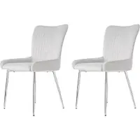 Merax Velvet Eetkamerstoelen Set van 2 – Grijs – Comfortabel met Lendensteun – Zilver Metalen Poten – Luxe Design