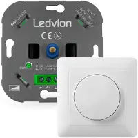 LEDVION - LED Dimmer 3-250W Incl Witte Afdekplaat - Universeel