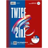 Staufen A4 Gelinieerd Draadgebonden Zijgebonden Soepele kaft Geperforeerd 80 Pagina's 40 Vellen