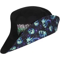 Rick And Morty Hoed - Neon Skull Bucket Hat - zwart - Maat Standard