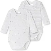 Schiesser Rompertje/body lichtgrijs / offwhite