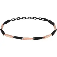 Breil Armband rose-goud / zwart
