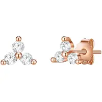 Glanzstücke Oorbellen rose-goud / transparant