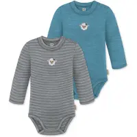 Normani Rompertje/body blauw / grijs
