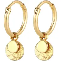 Elli - Elli Oorbellen Dames Creolen Plaat Vintage Trend Blogger in 925 Sterling Zilver