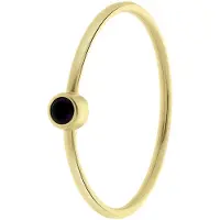 Lucardi Ring 'Klassisch' goud / zwart
