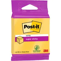 Post-It Super Sticky Notes 76 x 76 mm Geel Vierkant Blanco 270 Vellen