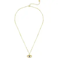 Glanzstücke Ketting blauw / goudgeel