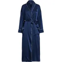Ralph Lauren Badjas kort ' Heritage Silk ' navy