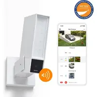 Netatmo Slimme Bewakingscamera - Bewakingscamera met Sirene - Camerabewaking - met Bewegingsdetectie, Nachtzicht en Ingebouwde Sirene - Wit - 1 Stuk