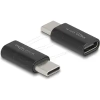 DeLOCK Adapter SuperSpeed USB 10 Gbps (USB 3.2 Gen 2) USB Type-C Stecker zu Buchse Portschoner schwarz