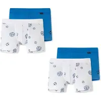 Schiesser Onderbroek neonblauw / zwart / wit