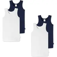 Schiesser Onderhemd navy / wit