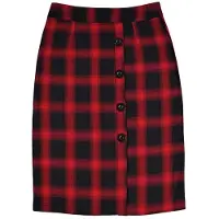 Forplay Midirok - Farina - S tot XXL - voor Vrouwen - rood-zwart - Maat S