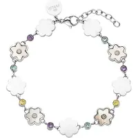 Purelei Armband 'Flowering' blauw / lila / zilver / wit