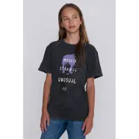 Coolcat T-shirt License Beetlejuice I Myself Acid Wash Zwart Meisjes Katoen Ronde hals - maat 170/176