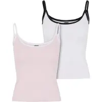 Urban Classics Top pink / zwart / wit
