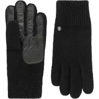 Roeckl Vingerhandschoenen 'KLASSISCHER WALKHANDSCHUH MIT LEDERINNENHAND' zwart