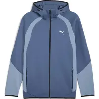 Puma Sportsweatvest 'Evostripe' blauw denim / lichtblauw / wit