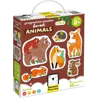 Banana Panda Stap voor stap puzzel bosdieren 2+.
