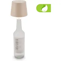 Briloner Bota – Tafellamp Oplaadbaar – LED flessenlamp – dimbare lamp op accu – touchbediening – draadloos – 11.5 cm – 1.8W – beige