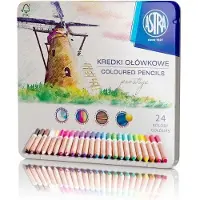 Astra Prestige Kleurpotloden 24 Kleuren - Metalen Blik