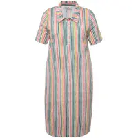 Ulla Popken Nachthemd limoen / groen / koraal / wit