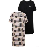 Ulla Popken Nachthemd gemengde kleuren / zwart